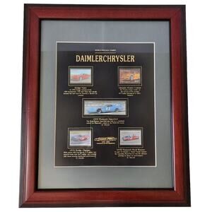 Daimler Chrysler Professionally Framed World Postage Stamps Collectible Display